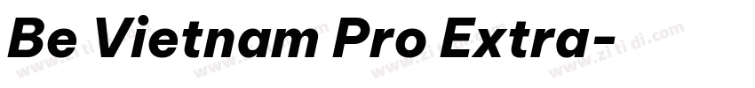 Be Vietnam Pro Extra字体转换